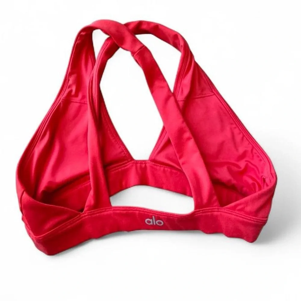 Alo Airbrush Destination Bra in Red Hot Summer Size Small‎